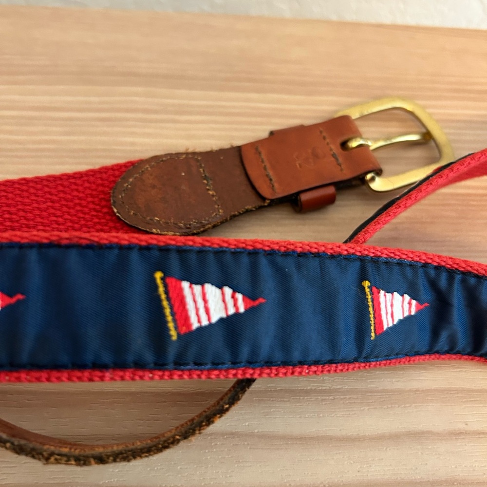 Vintage Leather Man Limited Nautical Belt Size 32 - Picture 5 of 5
